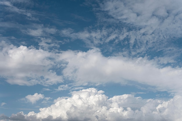 Cielo azul con nubes ventosas