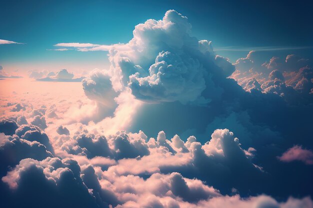 Cielo sobre las nubes Fondo de pantalla de nubes cinemáticas 2