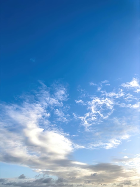 Foto gratuita cielos azules con nubes blancas copia espacio