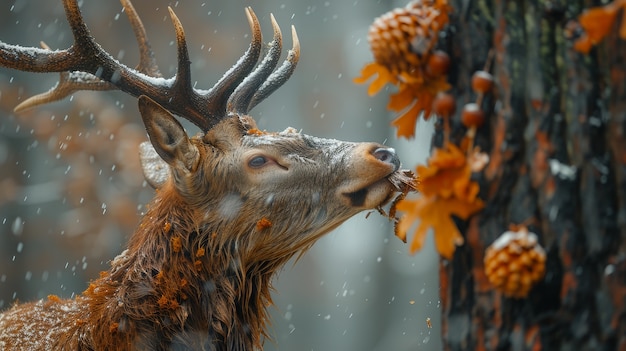 Ciervos salvajes en la naturaleza