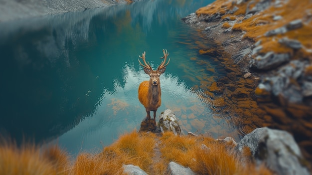 Foto gratuita ciervos salvajes en la naturaleza