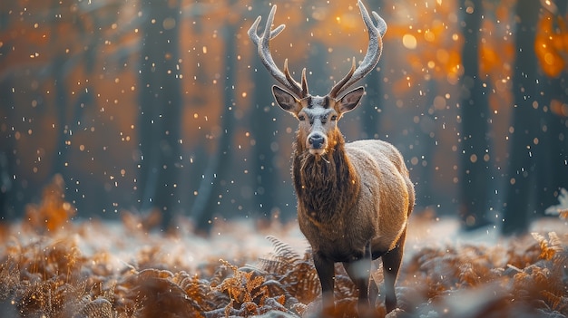 Foto gratuita ciervos salvajes en la naturaleza