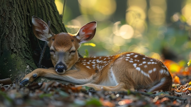 Foto gratuita ciervos salvajes en la naturaleza