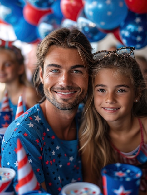 Foto gratuita cinematic portrait of people celebrating usa independence day national holiday