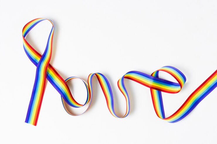 Foto gratuito cinta en concepto de colores del arco iris