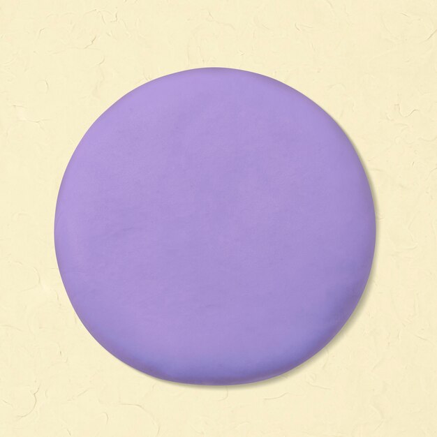 Círculo de arcilla forma geométrica púrpura lindo gráfico para niños