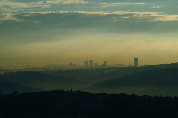 Ciudad con contaminación