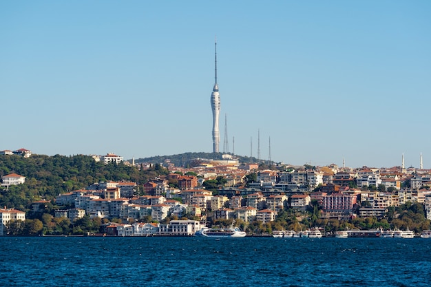 Ciudad de Estambul y colina de Camlica en Turquía.