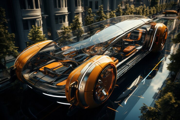 Foto gratuito ciudad futurista con movilidad de alta tecnología para el bienestar social
