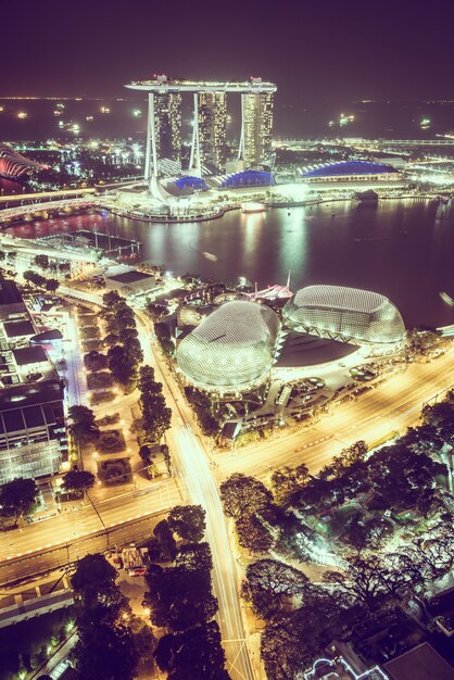 Ciudad de horizonte de Singapur