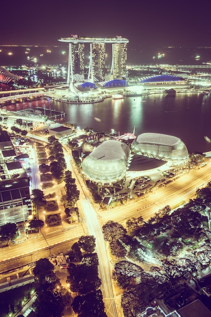 Ciudad de horizonte de Singapur