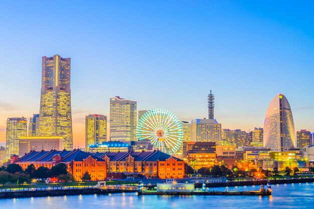 Ciudad horizonte de Yokohama