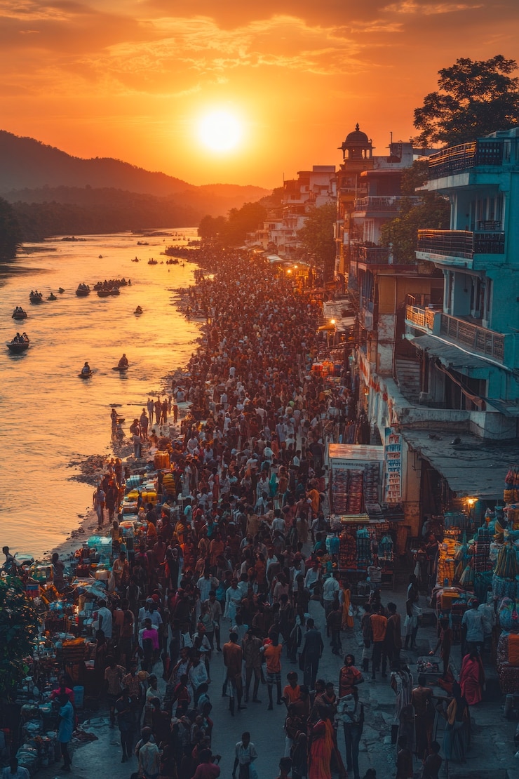 Foto gratuito ciudad india llena de gente
