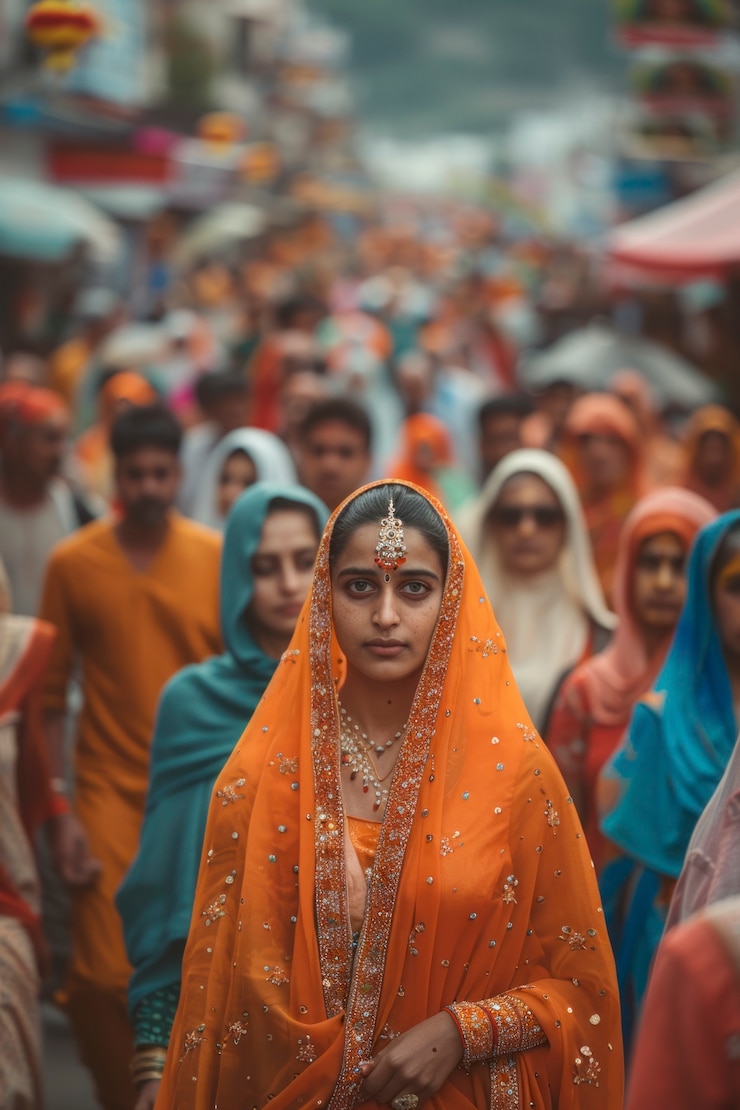 Foto gratuito ciudad india llena de gente