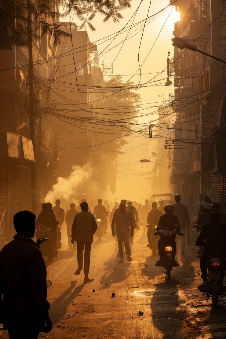 Foto gratuito ciudad india llena de gente