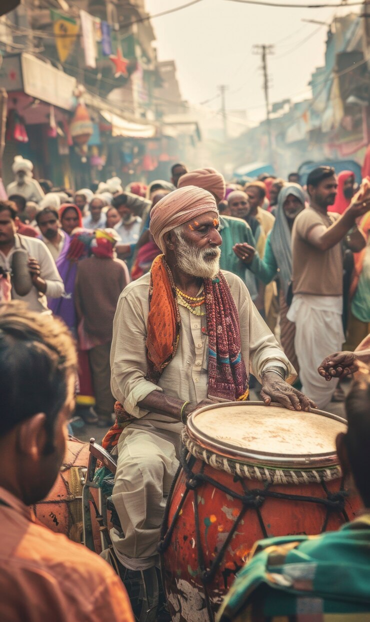 Foto gratuito ciudad india llena de gente
