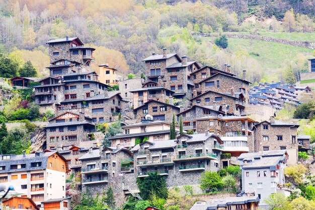 Ciudad en las montañas de los Pirineos. Andorra la Vella