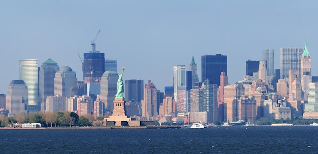 Foto gratuita ciudad de nueva york, el horizonte del bajo manhattan