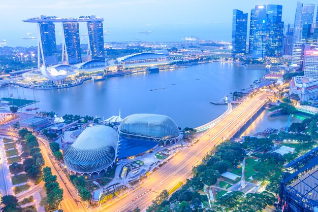 Ciudad de Singapur horizonte