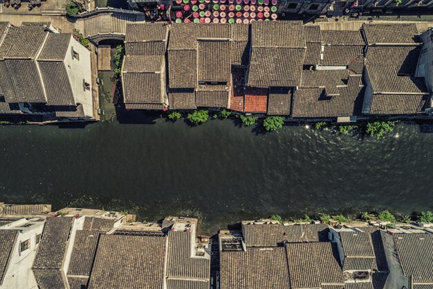 Ciudad vieja de la calle de Nanchang en Wuxi, China