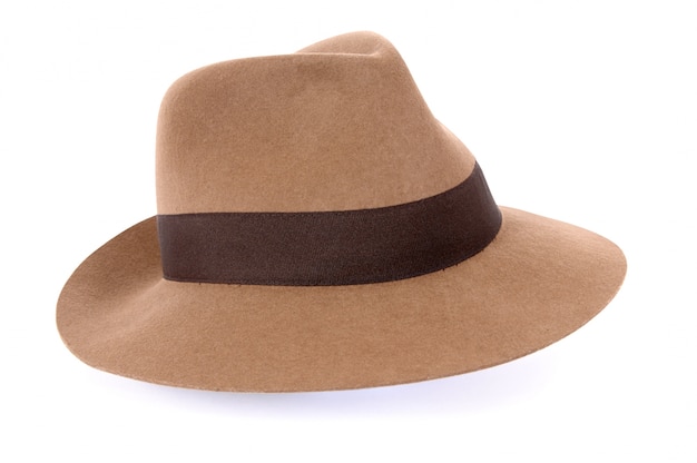 Clásico sombrero de fieltro marrón