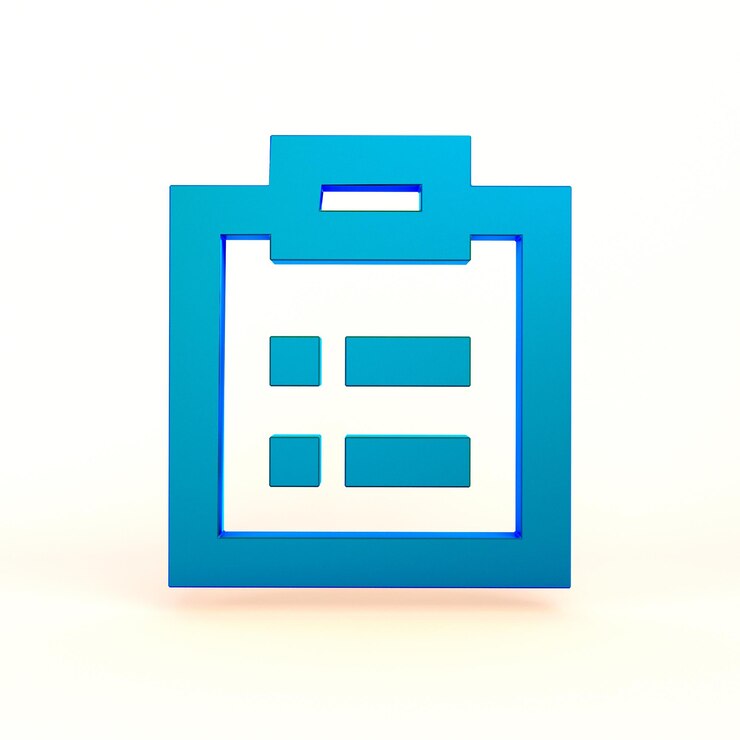 Photo Gratis clipboard icon front side in white background
