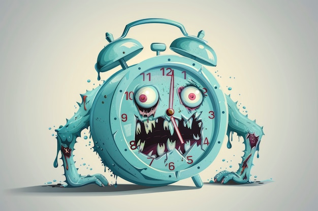 Foto gratuita clock cartoon illustration