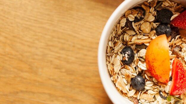 Close-up delicioso cereal