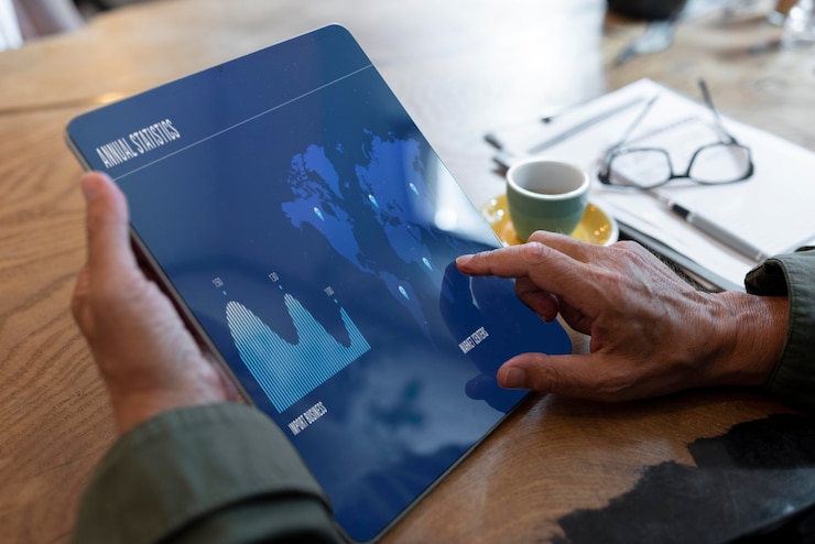 Photo Gratis close up hands holding tablet