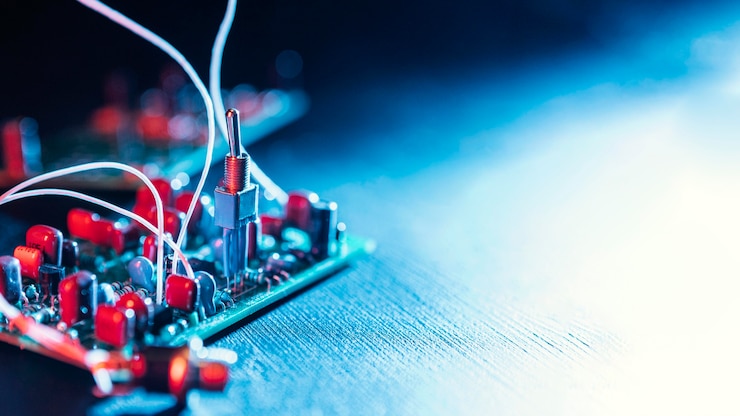 Photo Gratis close up latar belakang teknologi kabel