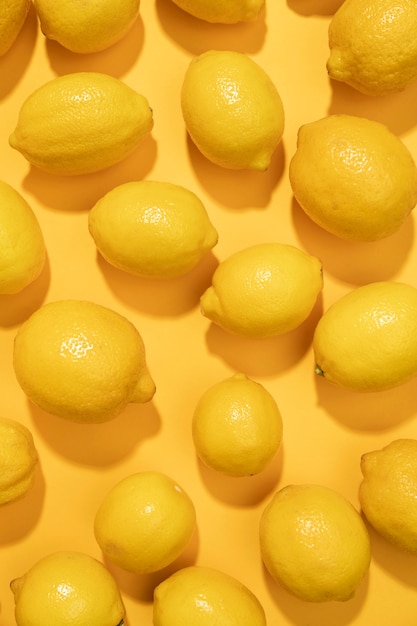 Close-up montón de sabrosos limones