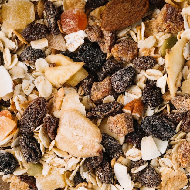 Foto gratuita close-up muesli