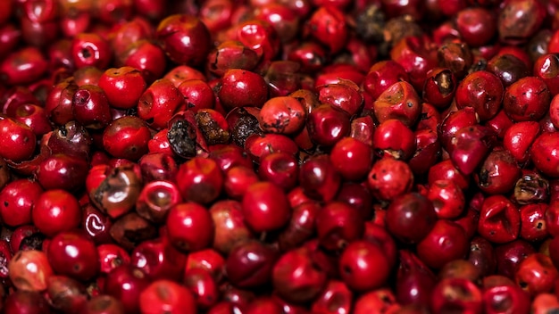 Close-up de pimiento rojo en el mercado