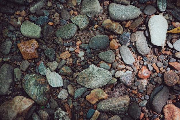 Closeup foto de guijarros y piedras