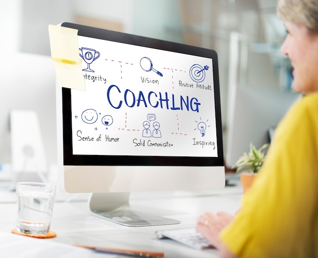 Foto gratuita coaching coach desarrollo educando el concepto de guía