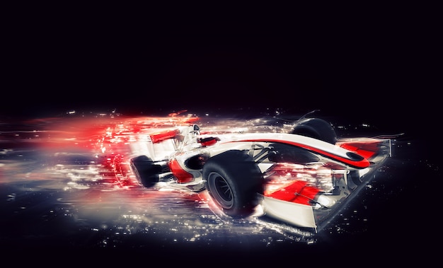 Coche genérico de F1 con efecto de velocidad especial.