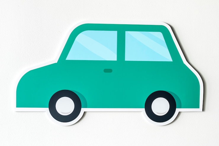 Foto gratuito coche para icono de transporte aislado