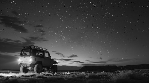 Foto gratuita coche todoterreno en el desierto