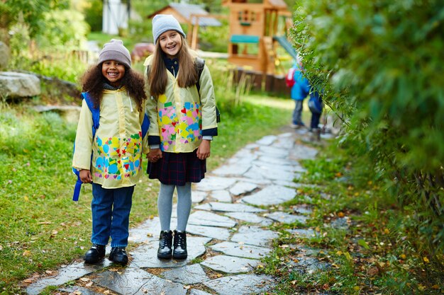 Colegialas felices