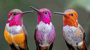 Foto gratuita colibrí de colores vivos en el entorno natural