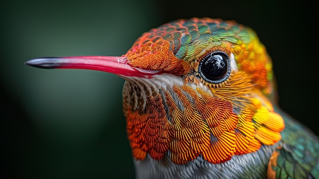 Colibrí fotorrealista al aire libre en la naturaleza