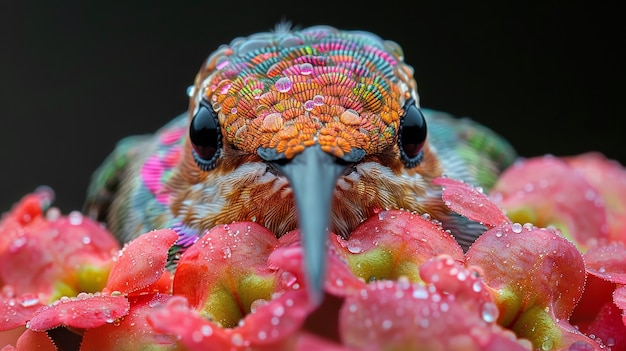 Foto gratuita colibrí fotorrealista al aire libre en la naturaleza