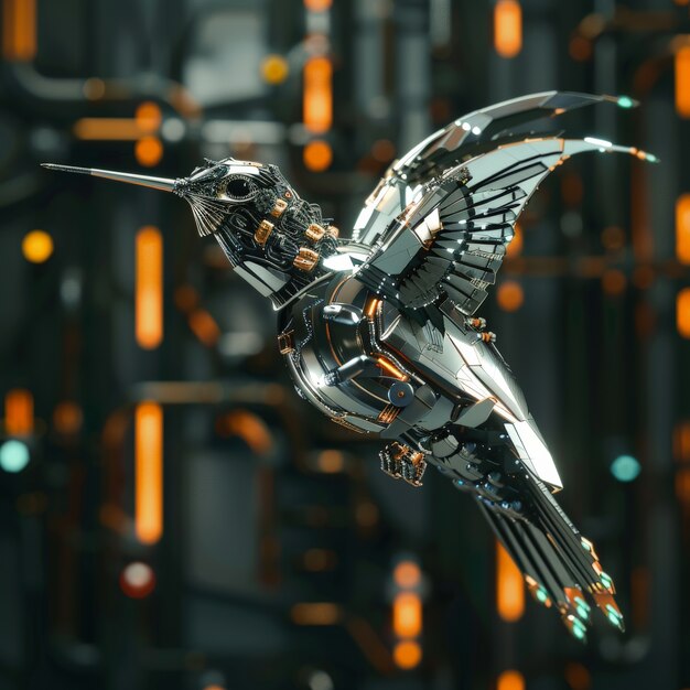 El colibrí robot futurista