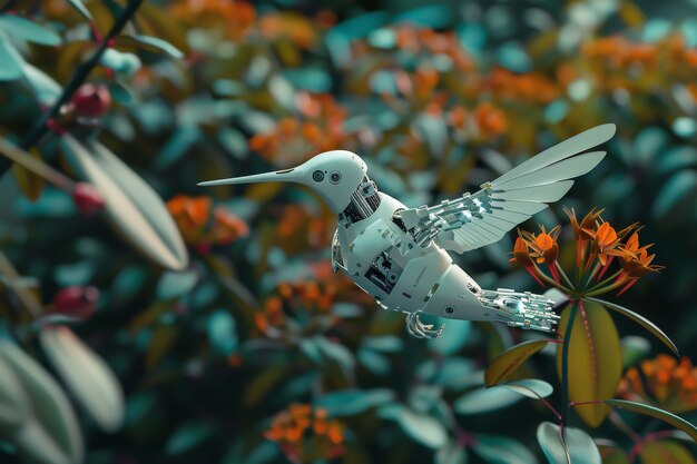 El colibrí robot futurista