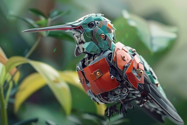 El colibrí robot futurista