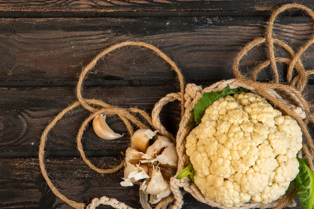 coliflor y ajo