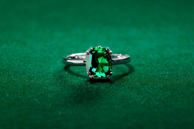 Foto gratuita collage de anillos de piedras preciosas esmeralda