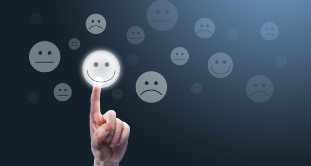 Collage del concepto de experiencia del cliente