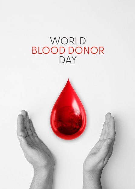 Collage creativo del día mundial del donante de sangre.