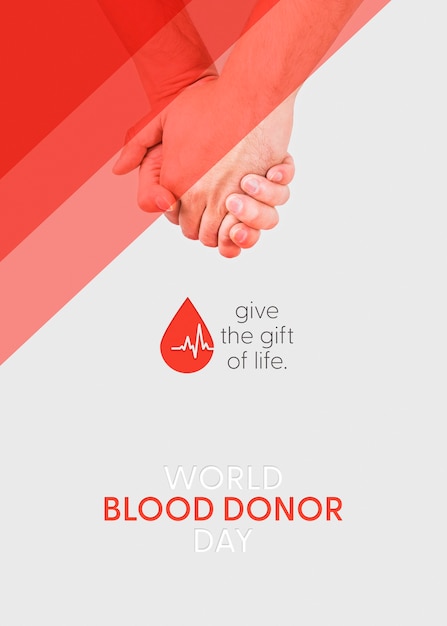 Collage creativo del día mundial del donante de sangre.